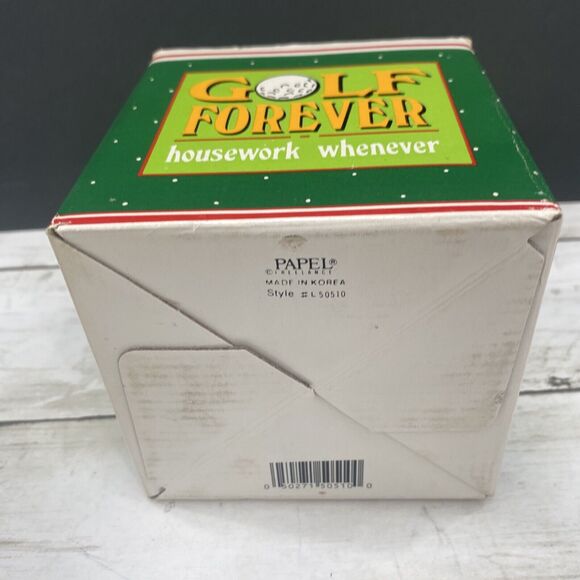 Vintage Golf Forever Housework Work Whenever Ceramic Porcelain Coffee Tea Mug - Picture 11 of 12